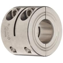 Ruland FCR Clamping Beam Coupling, Polished Aluminum, Inch
