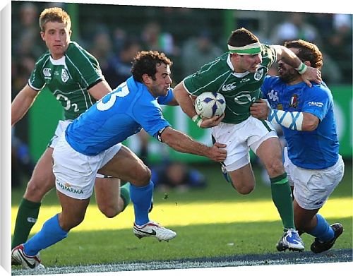 Canvas Prints of Rugby Union - RBS Six Nations Championship 2009 - Italy v Ireland - Stadio from PA Photos Canvas Prints of Rugby Union - RBS Six Nations Championship 2009 - Italy v Ireland - Stadio from PA Photos