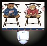 Americana Teddy Bears Decorative Night Light