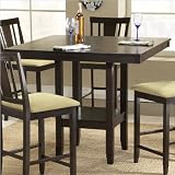 Hillsdale Arcadia Square Counter Height Casual Dining Table in Espresso Finish