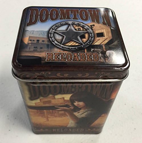Doomtown Reloaded Organized Play Law Dogs Tin Deck Box Featuring Wendy Cheng w/100 UV Protection Perfect Fit Premium Sleeves & Alternate Art Promo Card