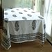 Kitchen & Housewares : Paisley Au Lait ~ Designer Decorator Black and White Tablecloth 108x70