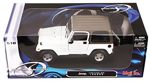 Jeep Wrangler Sahara, White - Maisto 31662 - 1/18 Scale Diecast Model Toy Car