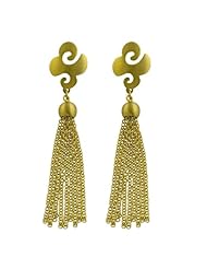 14 Karat Yellow Gold Clover Dangle Earrings