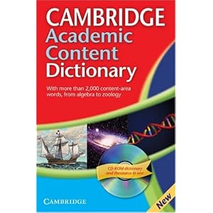 Cambridge Academic Content Dictionary Paperback with CD-ROM (Dictionary & CD Rom)