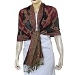 Jacquard Design Paisley Weaving Wool Stoles Womens Outerwear