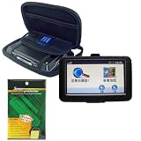 Garmin GPS Bundle Pack Combo: Black Silicone Skin, Black EVA hard shell case, and a Screen Protector / Guard with Lint Cleaning Cloth for use with Garmin Nuvi 200w 250w 255W 260W 265WT