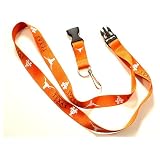 Texas Longhorns Collegiate Licensed Lanyard Detachable Keychain