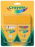 Crayola - Loisir Cr?atif - 12 Craies Blanches + 12 Craies de couleur