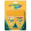 Crayola - Loisir Cr�atif - 12 Craies Blanches + 12 Craies de couleur