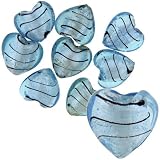 Baby Blue Colori Heart Murano Glass Bracelet