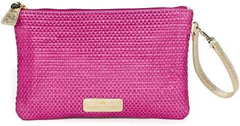 Large Pouch - Flamingo Raffia - Flamingo Beachgrass