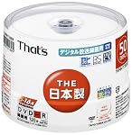 太陽誘電 That\'s  16倍速ビデオ用4.7GB/CPRM対応/ワイドプリンタブル白/バルクケース50枚入 DR-C12WWY50BN