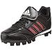 adidas Slugger Baseball Cleat (Little Kid/Big Kid),Black/Running White/Metallic Silver,3 M US Little Kid