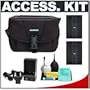 Olympus Compact E-System SLR Gadget Bag + 2 Spare Rechargeable BLM-1 Batteries + Charger + Cleaning Kit for Olympus E1, E3, Evolt E300, E330, E500 & E510 Digital SLR Cameras