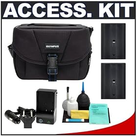 Olympus Compact E-System SLR Gadget Bag + 2 Spare Rechargeable BLM-1 Batteries + Charger +... by Olympus