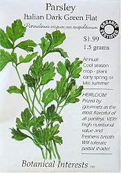 Parsley Italian Flat Leaf Certified Organic Seeds