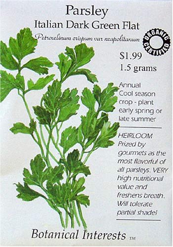 Childrens Toyshop  Outdoor Living : Parsley Italian Certified Organic Seeds
