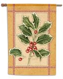 Toland, Natural Holly Garden Flag, 12.5 x 18, #117265