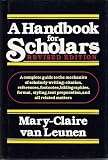 A Handbook for Scholars