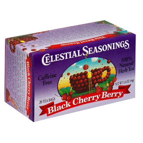 Celestial Seasonings Herb Tea, Black Cherry Berry, Tea Bags, 20-Count Boxes (Pack of 6) by Celestial Seasonings