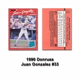 Juan Gonzalez 1990 Donruss BB Rookie Card