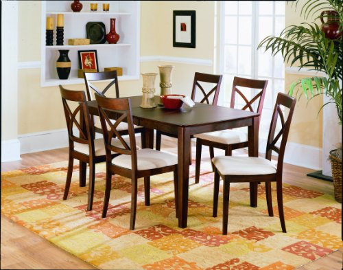 7pc Vermont Collection Solid Wood Dining Table & Chairs Set