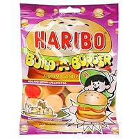 Haribo Gummi Candy, Build-A-Burger, 5-Ounce Bags (Pack of 12)