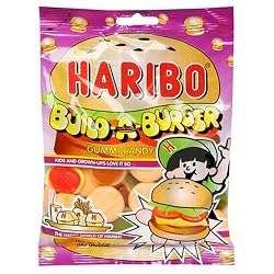 Haribo Gummi Candy, Build-A-Burger, 5-Ounce Bags (Pack of 12)