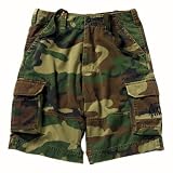 Rothco Kids Woodland Camo Vintage Cargo Shorts