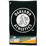 Oakland Athletics Black Woven Jacquard Golf Towel