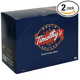 Timothy's World Coffee, Midnight Magic, Extra Bold, K-Cups for Keurig Brewers, 24-Count Boxes (Pack of 2)