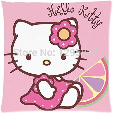 easyLife Beautiful Cute Hello Kitty Pillow Case 18*18 One Sides Great Quality (Pc18-998)