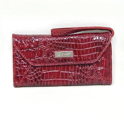 Nine West Croc Rock Checkbook Wristlet (Red)