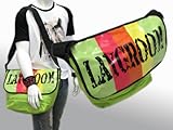 【送料無料】フラッププリントメッセンジャーバッグ★グリーン