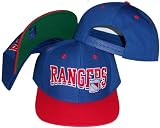 New York Rangers Wave Blue/Red Plastic Snapback Adjustable Plastic Snap Back Hat / Cap