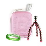 Kodak PlaySport HD Waterproof Pocket Video Camera, Mini Camcorder Accessories Kit: Nylon Pink Protective Hard Kodak Camera Case + PINK Kodak Camera Tripod with Flexible Grip Legs + Live * Laugh * Love VG Wrist Band!!!