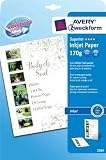 Avery Zweckform, 2589, Papier, 25 Blatt, f�r Dekorationen, Werbung etc., beidseitige Beschichtung (Druck auf beiden Seiten m�glich), A3, 170g