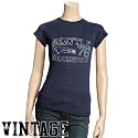 Seattle Seahawks Ladies Navy Blue Established Vintage Tri-Blend T-shirt