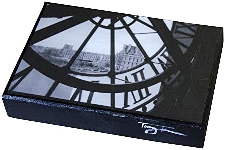 Musée d'Orsay Clock Paris Black and White Photography on Wood, Timepiece Photograph Wall Art Photo Print Ready to Hang 6x9 Small