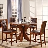 Modus Furniture Hudson Round X Base Counter Table, Mocha