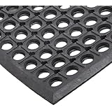 Durable Corporation Workstation Light Anti-Fatigue Mat, 36" Width x 60" Length x 0.5" Thickness, Black