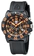 Luminox Men's 3089 Navy Seal Colormark Chronograph 3080 Series Black Chronograph Rubber Band, Orange Accents Watch Luminox Men's 3089 Navy Seal Colormark Chronograph 3080 Series Black Chronograph Rubber Band, Orange Accents Watch