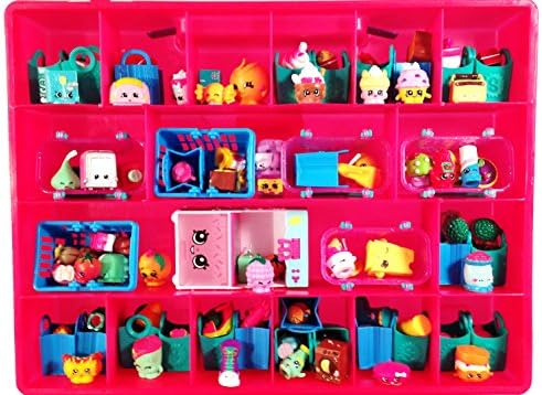 Pink Shopkins Compatible Storage Case, My KinBin Organizer for Shopkins, Portable Storage Container, Fits Over 200 Characters, Sturdy, Lightweight Carrying Case with Pink Top