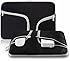 Steklo - BLACK Neoprene Soft Sleeve Case for MacBook 12-inch & MacBook Air 11.6" and Laptop up to 12" Ultrabook, Chromebook Bag Cover - BLACK