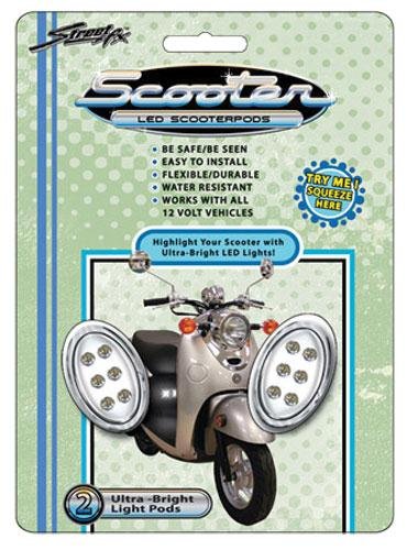 Street FX SCOOTER EPODS CHR 2/PK BLU LED 1044282