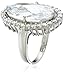 Sterling Silver Oval Cubic Zirconia Cocktail Ring, Size 6