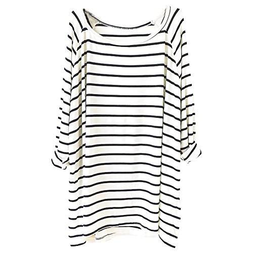 Asherangel Women's Striped Loose T-Shirt