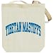 Canvas Tote Bag Beige " Tibetan Mastiffs ATHLETIC APPLIQUE / EMBROIDERY " Dogs