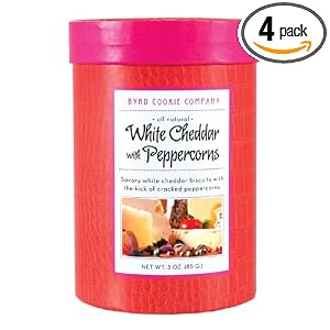 Byrd Cookie Company Savory White Cheddar Cheese Biscuits with Cracked Black Peppercorns,... by Byrd Cookie Company